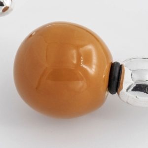 Ceramic Beads Castellated orange