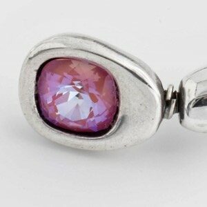 Square Swarovski Crystal - Fuchsia