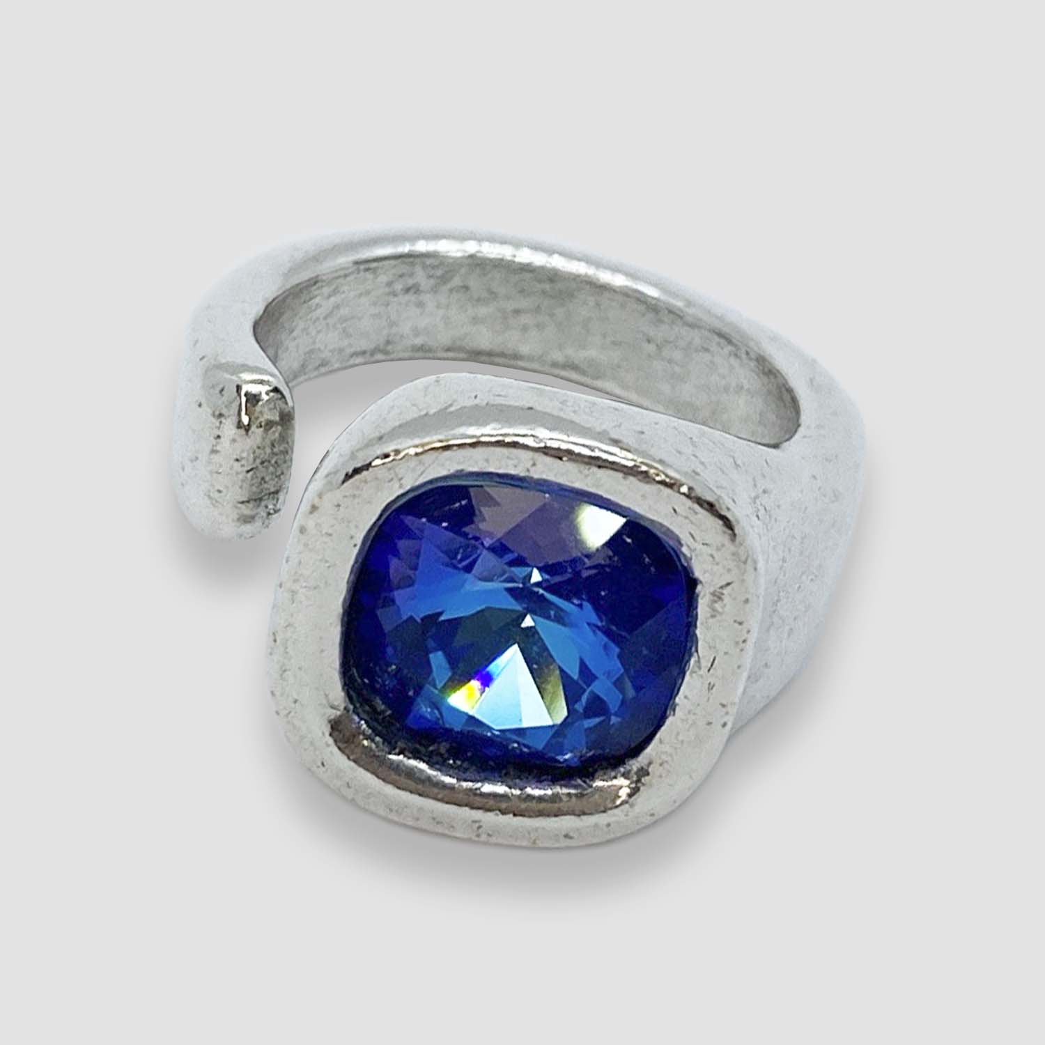Square Swarovski Crystal - Sea Blue