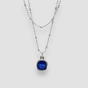 Square Swarovski Crystal - Sea Blue