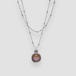Square Swarovski Crystal - Coral