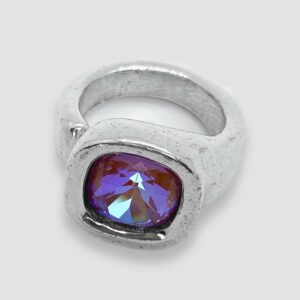 Square Swarovski Crystal - Fuchsia