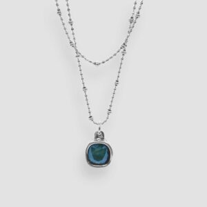 Square Swarovski Crystal - Green Water