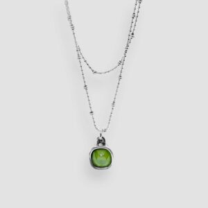 Square Swarovski Crystal - Lime Green