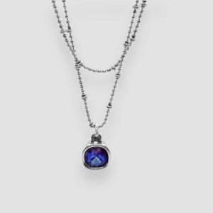 Square Swarovski Crystal - Dark Purple