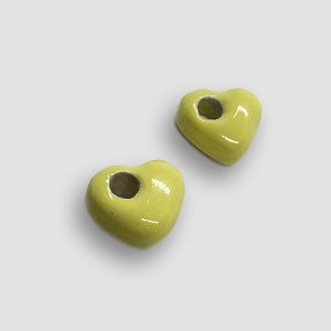 Heart Ceramic for Earrings versatile - Yellow