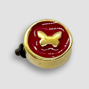 Gold Plated Accessorie for Mini Veratile Bracelets - Red / Butterfly
