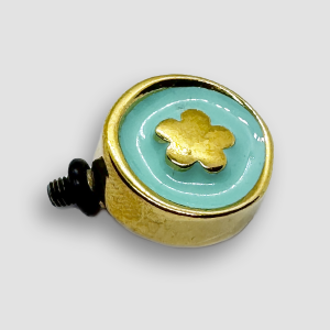 Gold Plated Accessorie for Mini Veratile Bracelets - Turquoise / Flower